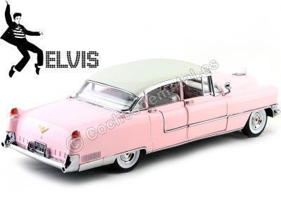 1955 Cadillac Fleetwood Series 60 Special "Elvis Presley" Rosa 1:18 Greenlight 12950 Cochesdemetal.es 2