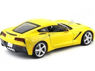 Cochesdemetal.es 2014 Chevrolet Corvette C7 Stingray Amarillo 1:18 Maisto 31182 2