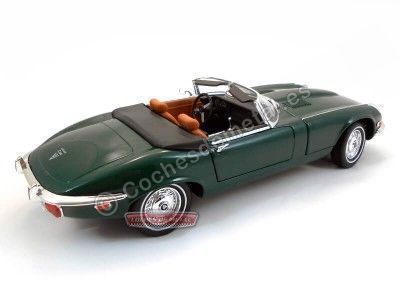 1971 Jaguar Type "E" V12 Cabriolet Verde 1:18 Lucky Diecast 92608 Cochesdemetal.es 2