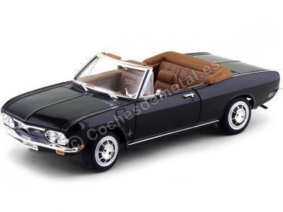 1969 Chevrolet Corvair Monza Convertible Negro 1:18 Lucky Diecast 92498 Cochesdemetal.es