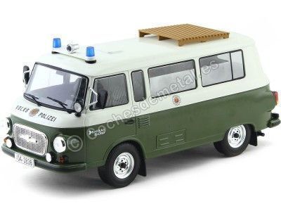 Carsdemetal.es 1965 Barkas B 1000 Mini Bus Polícia Alemã 1:18 MC Grupo 18009