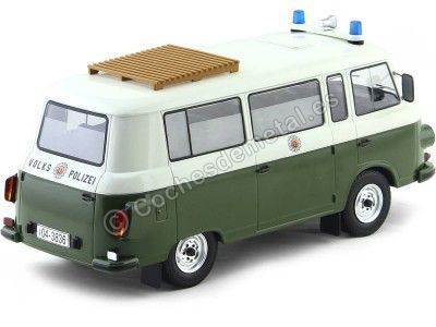 Cochesdemetal.es 1965 Barkas B 1000 Feurewehr Mini Bus Policía Alemana 1:18 MC Group 18009 2