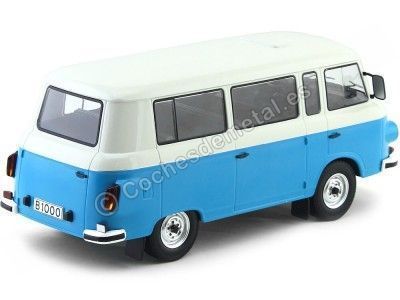 Cochesdemetal.es 1965 Barkas B 1000 Minibus Azul/Blanco 1:18 MC Group 18007 2