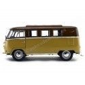 Cochesdemetal.es 1962 Volkswagen microbus combi type 2 T1 marron-gold 1:18 Lucky Diecast 92328