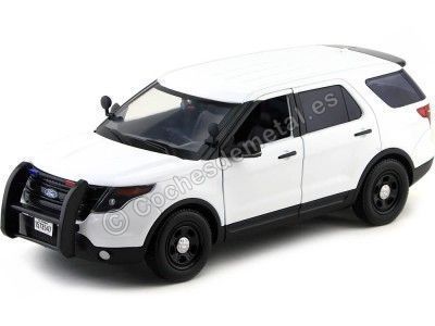 Cochesdemetal.es 2015 Ford Police Interceptor Utility-Promo Plain White 1:18 Motor Max 73547