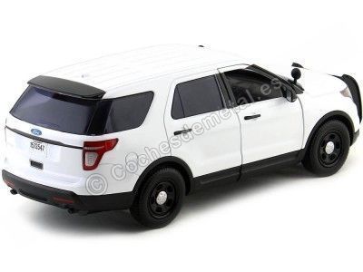 Cochesdemetal.es 2015 Ford Police Interceptor Utility-Promo Plain White 1:18 Motor Max 73547 2