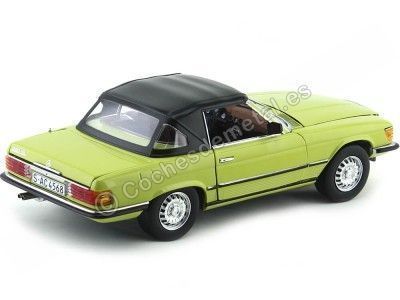 Cochesdemetal.es 1977 Mercedes-Benz 350 SL W107 Closed Convertible Mimosa Yellow 1:18 Sun Star 4568 2