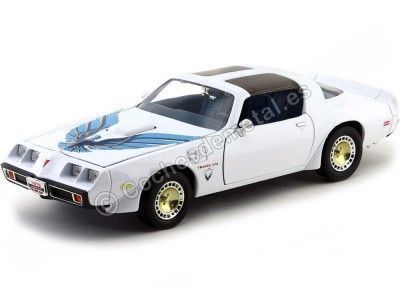 1979 Pontiac Firebird Trans AM Blanco-Azul 1:18 Lucky Diecast 92378 Cochesdemetal.es