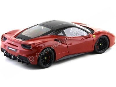 Carsdemetal.es 2015 Ferrari 488 GTB vermelho/preto 1:18 Bburago Signature Series 16905 2