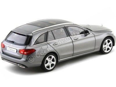 2014 Mercedes-Benz Clase C Estate S205 Palladium Silver Metallic 1:18 Norev B66960260 Cochesdemetal.es 2