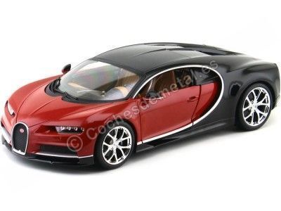 Carsdemetal.es 2016 Bugatti Chiron Red/Black 1:18 Burago 11040