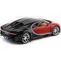 Cochesdemetal.es 2016 Bugatti Chiron Rojo / Negro 1:18 Bburago 11040