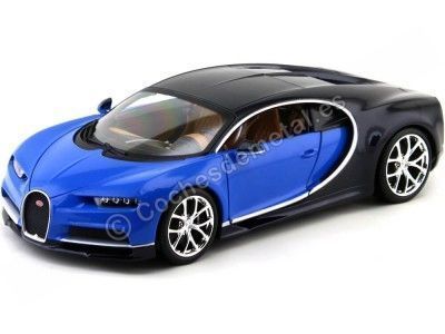 2016 Bugatti Chiron Azul-Azul 1:18 Bburago 11040 Cochesdemetal.es