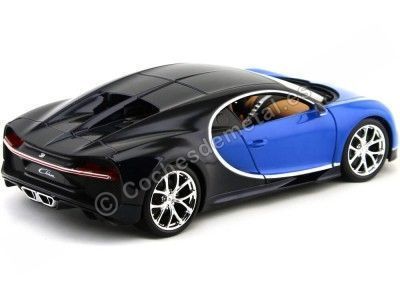 Carsdemetal.es 2016 Bugatti Chiron Blue-Azul 1:18 Bburago 11040 2