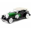 Cochesdemetal.es 1934 Duesenberg Phaeton Cabrio Verde / Negro 1:18 Modèles de signature 18110