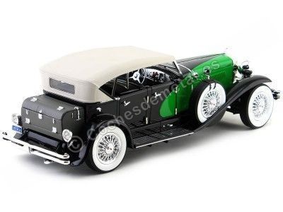1934 Duesenberg Phaeton Cabrio Verde/Negro 1:18 Signature Models 18110 Cochesdemetal.es 2
