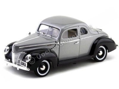 Cochesdemetal.es 1940 Ford Deluxe Gris-Negro 1:18 Motor Max 73108