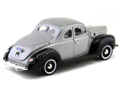 Cochesdemetal.es 1940 Ford Deluxe Gris-Negro 1:18 Motor Max 73108 2