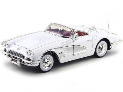 Cochesdemetal.es 1958 Chevrolet Corvette conversível Blanco 1:18 Motor Max 73109