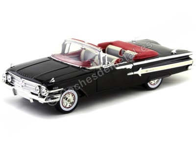 Cochesdemetal.es 1960 Chevrolet Impala Convertible Negro 1:18 Motor MAX 73110