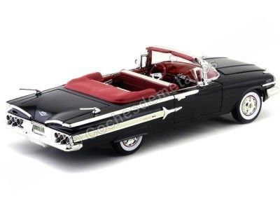 Cochesdemetal.es 1960 Chevrolet Impala Convertible Negro 1:18 Motor MAX 73110 2