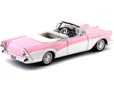 Cochesdemetal.es 1957 Buick Roadmaster Rosa-Blanco 1:18 Motor Max 73152 2