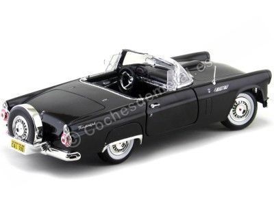 Cochesdemetal.es 1956 Ford Thunderbird Convertible Negro 1:18 Motor Max 73173 2