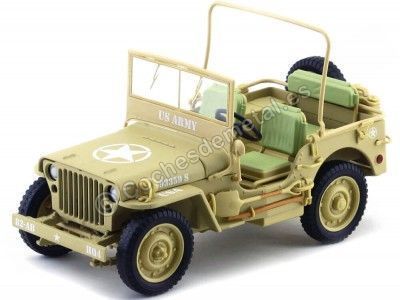 Carsdemetal.es 1943 Jeep Willys Casablanca Arense do deserto 1:18 Triple-9 1800140