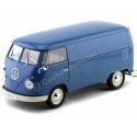 Cochesdemetal.es 1963 Volkswagen T1 Panneau microbus van Azul 1:18 Welly 18053