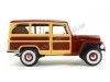 Cochesdemetal.es 1955 Jeep Willys Station Wagon Rojo-Madera 1:18 Lucky Diecast 92858