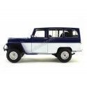 Cochesdemetal.es 1955 Jeep Willys Station Wagon Azul-Blanco 1:18 Lucky Diecast 92858