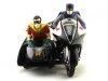 Cochesdemetal.es 1966 TV Series Batcycle con Sidecar Batman y Robin 1:12 Hot Wheels Elite CMC85