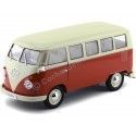 Carsdemetal.es 1963 Volkswagen T1 Classical Red/White Microbus 1:18 bem 18054