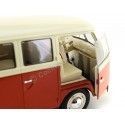 Carsdemetal.es 1963 Volkswagen T1 Classical Red/White Microbus 1:18 bem 18054