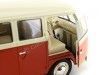 Carsdemetal.es 1963 Volkswagen T1 Classical Red/White Microbus 1:18 bem 18054
