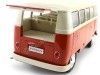 Carsdemetal.es 1963 Volkswagen T1 Classical Red/White Microbus 1:18 bem 18054