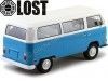 Cochesdemetal.es 1971 Volkswagen Bus T2B "Lost TV series" Azul 1:18 Greenlight 19011