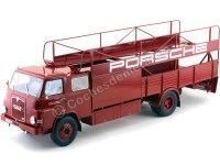 1965 MAN 635 Renntransporter Porsche Rojo 1:18 Schuco 450008100