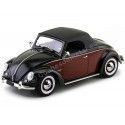CARSDEMETAL.ES 1949 Volkswagen 1200 Hebmueller Cabrio Negro-rjo 1:18 kk-échelle 180112