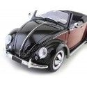 Cochesdemetal.es 1949 Volkswagen 1200 Hebmueller Cabrio Negro-Rojo 1:18 KK-Scale 180112