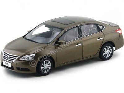 2012 Nissan Sentra Sylphy Metallic Gold 1:18 Paudi Models 2266 Cochesdemetal.es