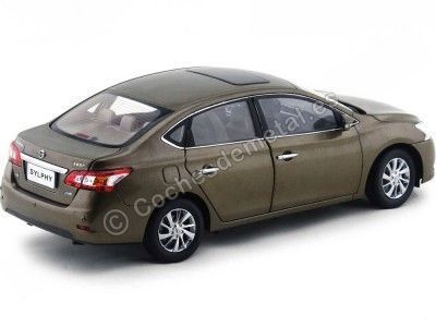 2012 Nissan Sentra Sylphy Metallic Gold 1:18 Paudi Models 2266 Cochesdemetal.es 2