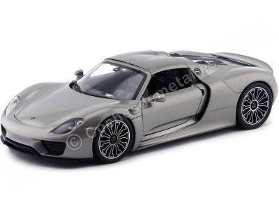 Carsdemetal.es 2013 Porsche 918 Spyder Cinzento Hard-Top 1:18 Bem bem 18051