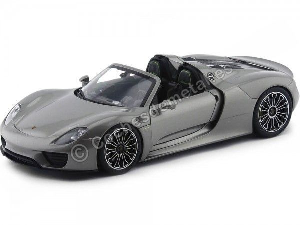 Carsdemetal.es 2013 Porsche 918 Spyder conversível cinza 1:18 bem 18051