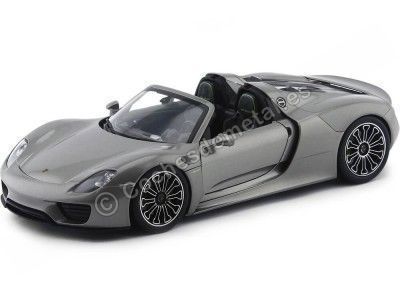 Carsdemetal.es 2013 Porsche 918 Spyder conversível cinza 1:18 bem 18051