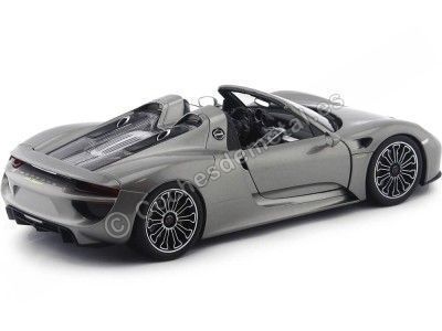 Carsdemetal.es 2013 Porsche 918 Spyder conversível cinza 1:18 bem 18051 2