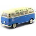 Cochesdemetal.es 1961 Volkswagen T1 Samba Bus Blue-Cream 1:18 KK-Scale 180152