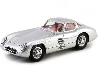 Cochesdemetal.es 1955 Mercedes-Benz 300 SLR "Uhlenhaut Coupe" Gris 1:18 Maisto 36898