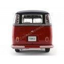 Cochesdemetal.es 1961 Volkswagen T1 Samba Bus Black-Red 1:18 KK-Scale 180153