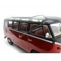 Cochesdemetal.es 1961 Volkswagen T1 Samba Bus Black-Red 1:18 KK-Scale 180153